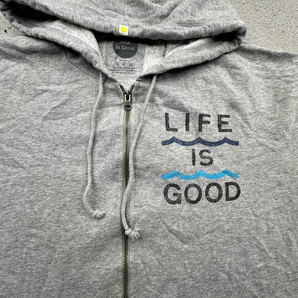 Life is Good Keep Reel Fishing Full Zip Hoodie Sweatshirt Jacket Mens XL Graphic - Picture 6 of 10